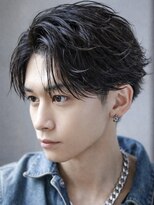 オーシャントーキョー サニー 原宿(OCEAN TOKYO Sunny)&nbsp;フェザーパーマセンターパートニュアンスパーマラウンドマッシュ