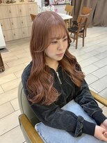 テトラ バイ ネオリーブ 横浜西口店(tetra by neolive)&nbsp;ハイトーン ピンクベージュ ケアブリーチ 暖色　ロング横浜★