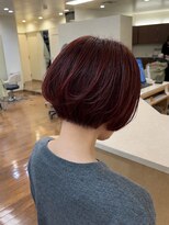 モア 下通店(MORE)&nbsp;オレンジ×ショートボブ