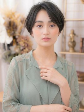 カバーヘアアンドスパ ブリス 浦和(COVER HAIR&SPA bliss) オリーブグレージュ小顔ナチュラルショートマッシュウルフ30代c8