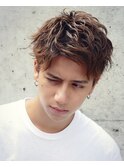 ショートレイヤー ツーブロック くせ毛風パーマ アップバング 11