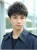 ビジカジ ソフトツーブロック ショートレイヤー 若ビジ正面