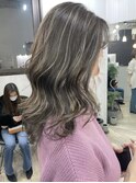ハイライトグレージュ/ホワイトアッシュ/白髪ぼかし/髪質改善