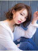 デジタルパーマボブ#アッシュベージュ#大人かわいい20代30代40代