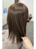 ブリーチ無しの明るいベージュカラー!