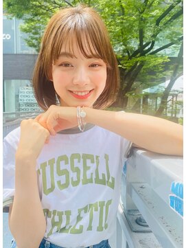 エイミー(Aimee) Aimee 町田 マロンブラウン×小顔ボブ