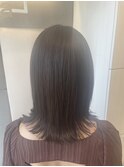 ネイビーグレー(インナー)×外ハネ×耳かけ