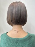 大人かわいい前下がりミニボブ丸みショート