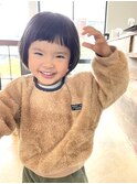 【中井千佳】可愛すぎるオン眉ボブキッズカット♪