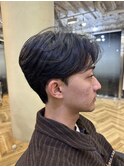センターパート/毛流れヘア/マッシュスタイル