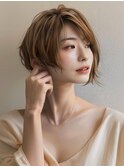 ★暗めカラーグランマッシュフェイスフレーミングデザインカラー