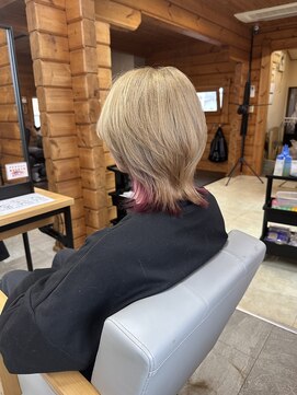 ブレイク 金沢店(BREK) 似合わせカットベリーピンク×レイヤー