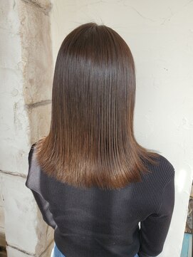 20代30代40代髪質改善カラーショコラベージュ艶感