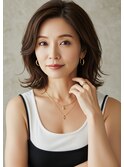 20代30代40代小顔似合わせカットイメチェン前髪こなれミディ