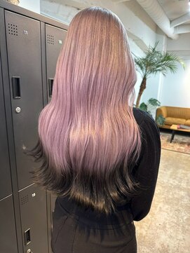 メリー オオサカ(Merly Osaka) ピンク×ブラック裾カラー