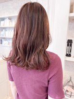 キャアリー(Caary)&nbsp;福山市Caary美容室秋先取りコーラルピンクカラー赤みカラー