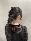 【ツインポニーテール】結婚式/銀座/ヘアセット/アレンジ