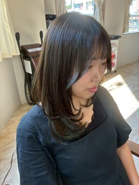 ピンキーウエスト 福島*ブリーチなしダブルカラー白髪ぼかし*小顔カット縮毛矯正