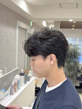 メレ 仙台(Mele) コンマバング/センター分け/ニュアンスパーマ/メンズパーマ