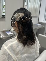 アリュア(Allure)&nbsp;結婚式お呼ばれセット/ハーフアップ/ミディアムヘア