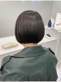 髪質改善ストレート×透明感カラー