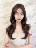 オリーブグレー/韓国風巻き/レイヤーカット/髪質改善/縮毛矯正