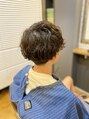 メンズサロン エクシア 質感動きを出しやすく巻いたスパイラルパーマスタイルです