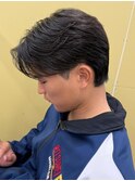 センターパート/波巻き/フェザーパーマ/ツイスパ/メンズ