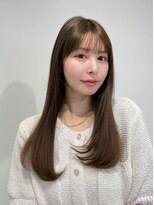 エレノア トーキョー 恵比寿(ELEANOAH TOKYO)&nbsp;レイヤーカット　顔周りカット　オリーブベージュ