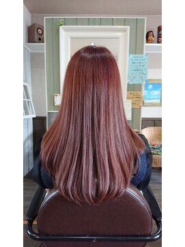 ヘアサロンアンドリラクゼーション マハナ(Hair salon&Relaxation mahana) ベリーピンクでスウィートな雰囲気のロングスタイル♪