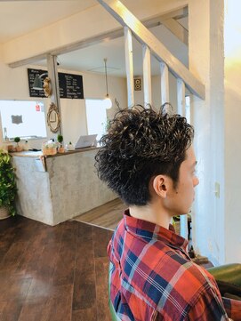 リンネ ヘアサロン(linne hairsalon) メンズパーマ後スタイル