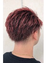 テラス 古河店&nbsp;ピンクレッドハイライト×ツーブロック