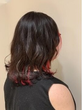 ネオヘアー 曳舟店(NEO Hair) 【インナーカラー】グレージュ×レッド（曳舟）