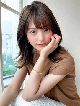 シルクレイ 吉祥寺店(Silk-lei) 伸ばしかけミディアムの小顔ワンカール20代30代/Silk-lei吉祥寺