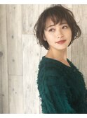 パーマゆる巻き外国人風カラーショートボブ