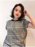 【湯田】フェミニンくびれボブ