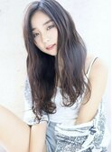 【SeeK NEXT島貫】くせ毛風パーマ×センターパートロング