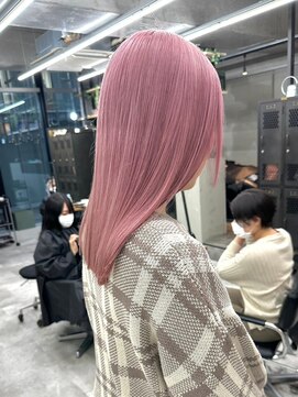 ギークス(GEEKS) 【GEEKS渋谷】美髪/ペールピンク/髪質改善/春カラー/20代30代