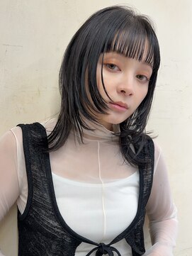 ミンクス渋谷スマートサロン(MINX shibuya smart salon) シアーカラー ショート 姫カット ダークアッシュ 魅力倍増カール