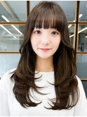 ★縮毛矯正ロング♪渋谷髪質改善ストレートココアベージュ