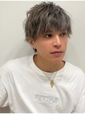 アッシュブラックカルマパーマベリーショートダークアッシュ