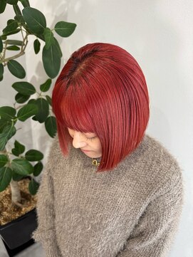 アウラヘアーサロン(aura hair salon) オレンジレッド