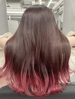 ジエクト カナウ(The Ect canow)&nbsp;エンドカラー/裾カラー/チェリーレッド/韓国風巻き