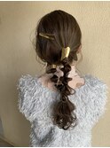 暗髪でも可愛いタイト編みおろし