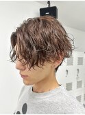 サーフカール/センターパート/ツイストスパイラルパーマ