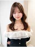 ・ミルクティーブロンドダークブルーワンホンレイヤーウルフ
