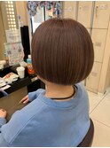 ★刈り上げボブ美髪くびれワンカールシルキーベージュ