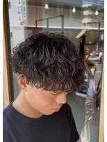 メンズギフト(men's GIFT)&nbsp;刈り上げツーブロック波巻きパーマメンズマッシュ