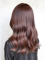 アース 上本町店(HAIR&MAKE EARTH)&nbsp;ブリーチなしラベンダーセミロング×透明感小顔カット