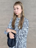 イラカ(elaka)&nbsp;短め前髪×ベージュロング